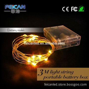 2016 New style led Christmas tree light micro led mini copper wire string lights